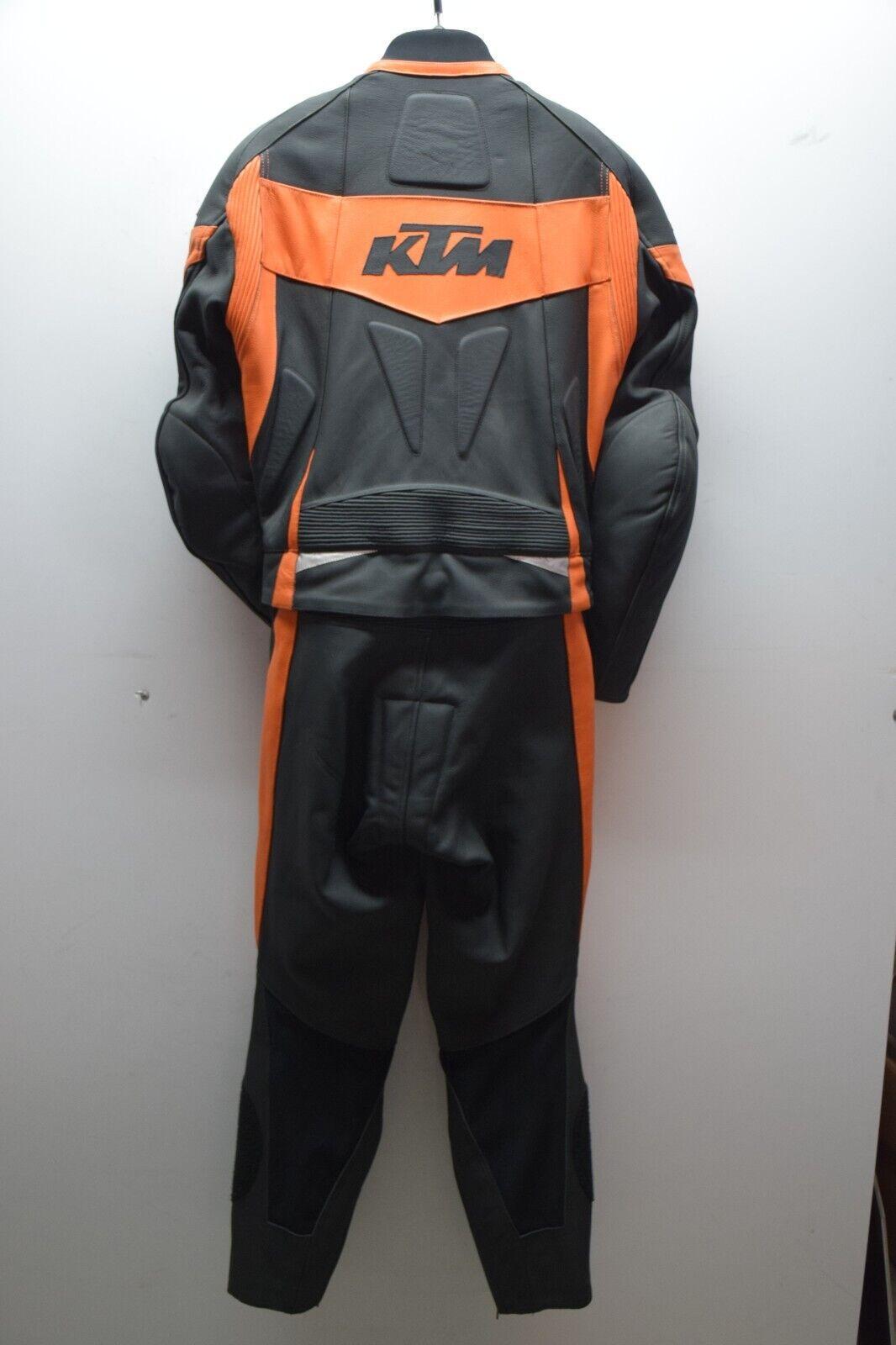 ktm tuta in pelle da moto ktm hunter leathersuit divisibile arancio nero tg. 48 - foto 2