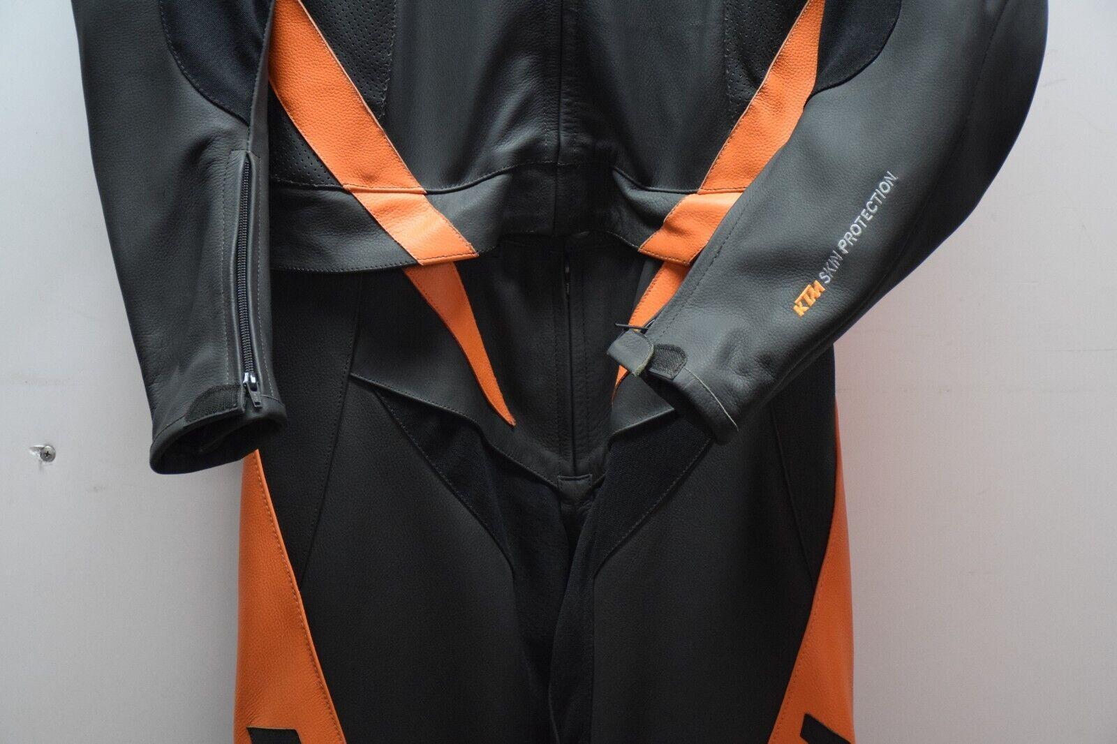 ktm tuta in pelle da moto ktm hunter leathersuit divisibile arancio nero tg. 48 - foto 5