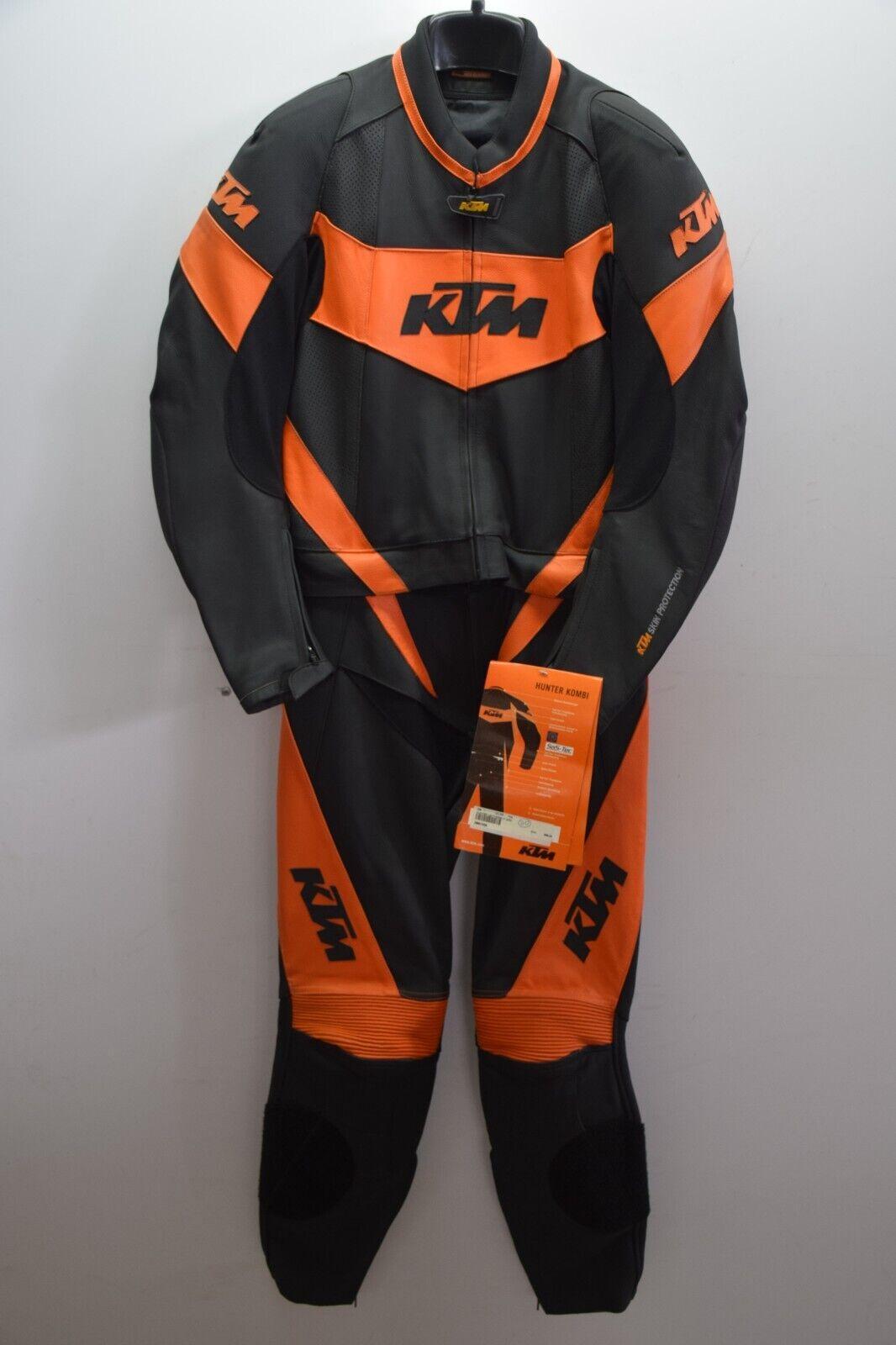 ktm tuta in pelle da moto ktm hunther leathersuit strada arancio nero tg. 50 - foto 1
