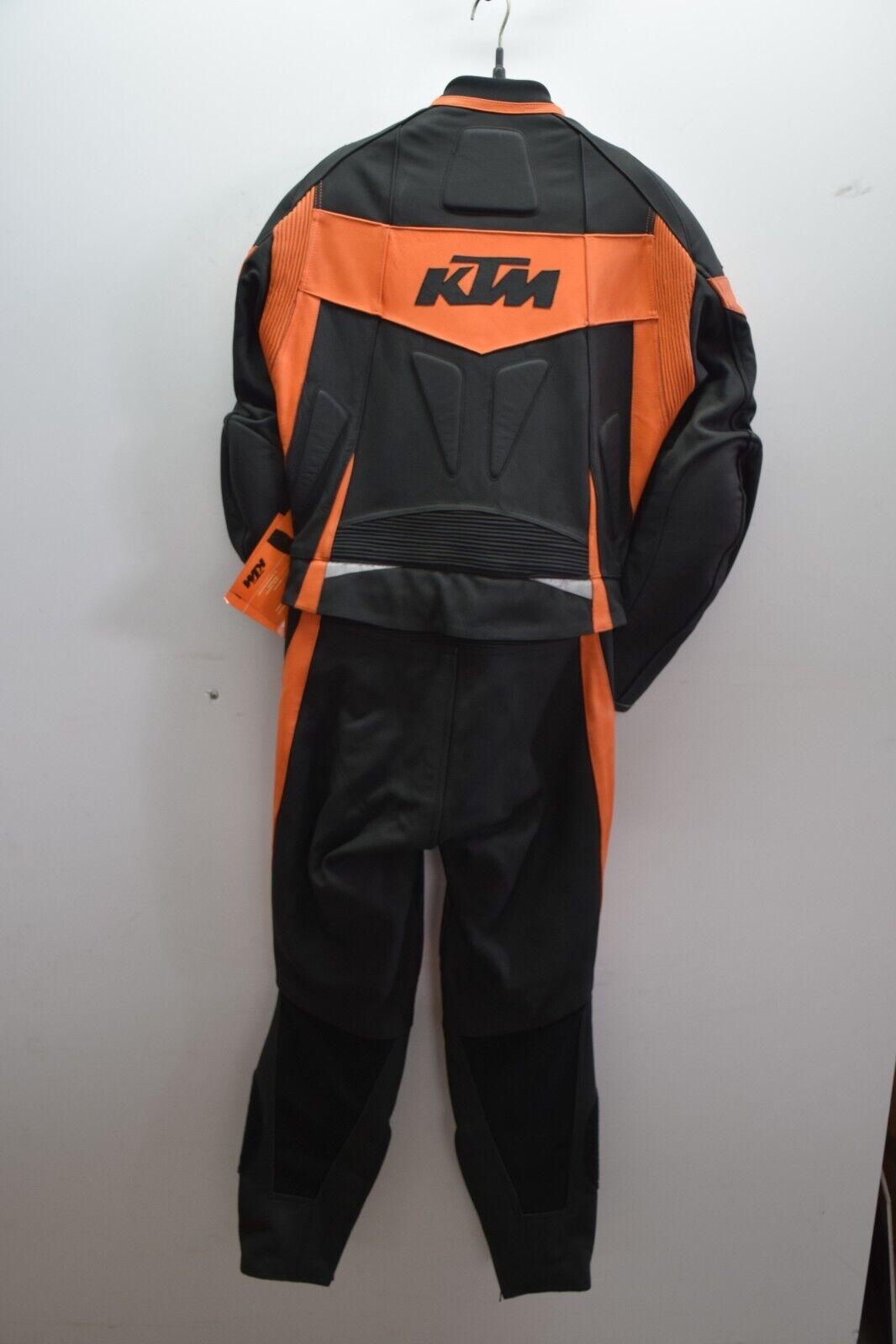 ktm tuta in pelle da moto ktm hunther leathersuit strada arancio nero tg. 50 - foto 2