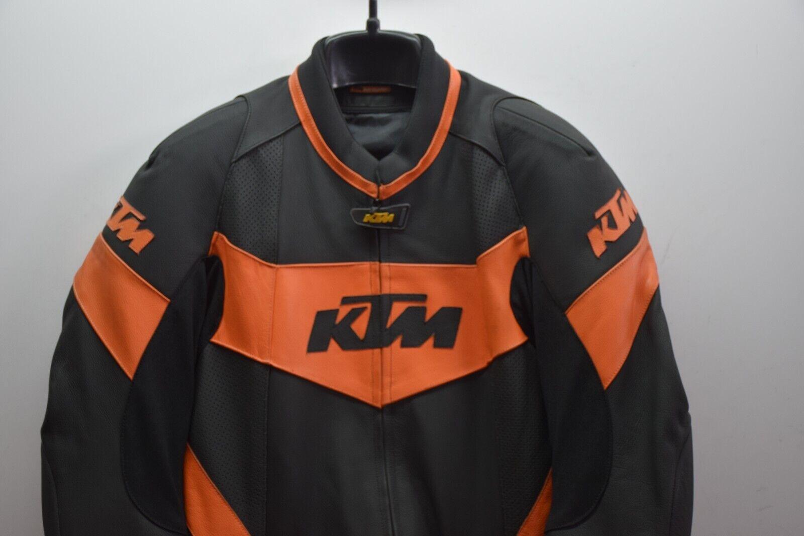 ktm tuta in pelle da moto ktm hunther leathersuit strada arancio nero tg. 50 - foto 6