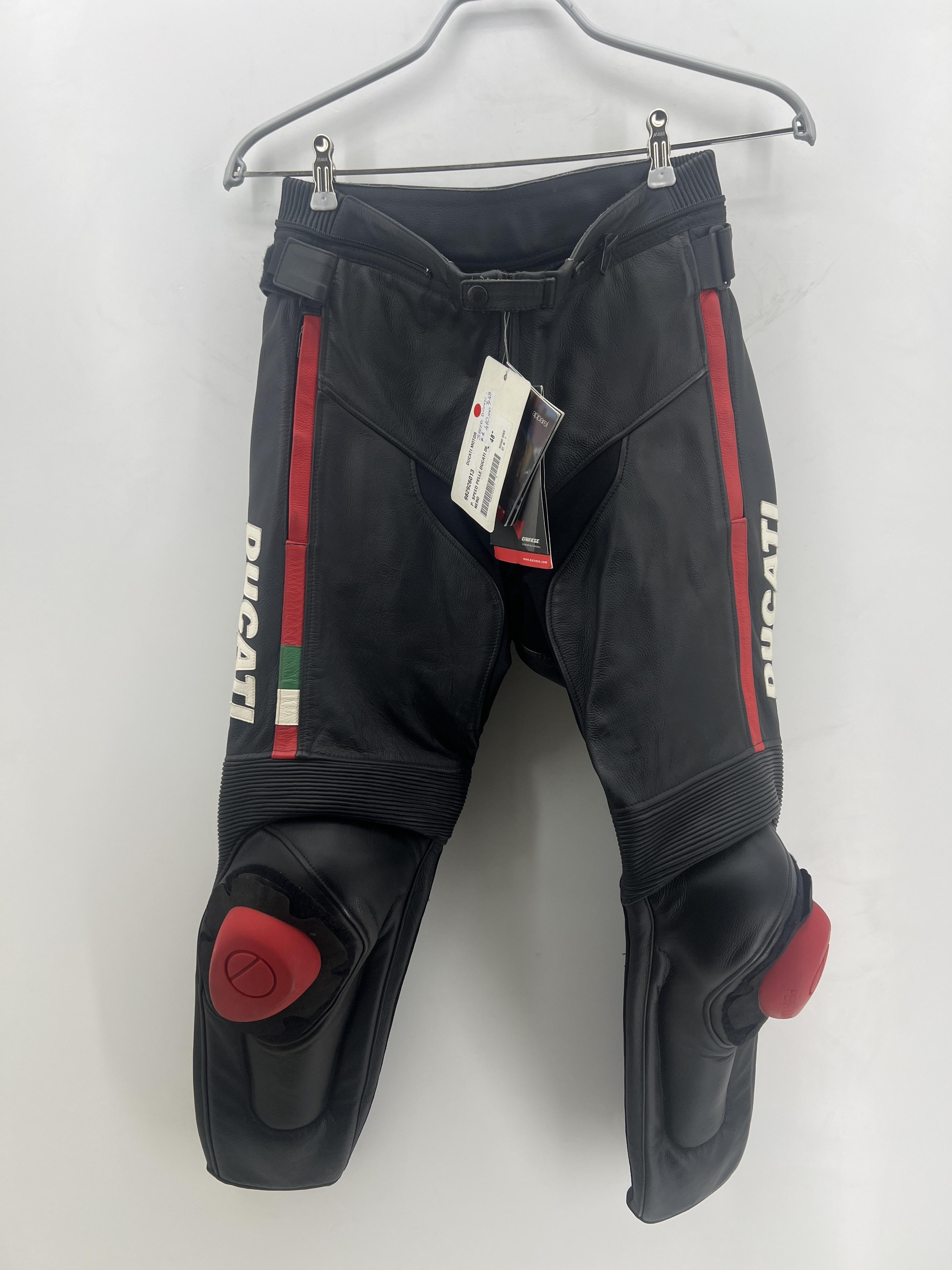 ducati pantalone in pelle da moto vintage speed ducati 06 nero - foto 1