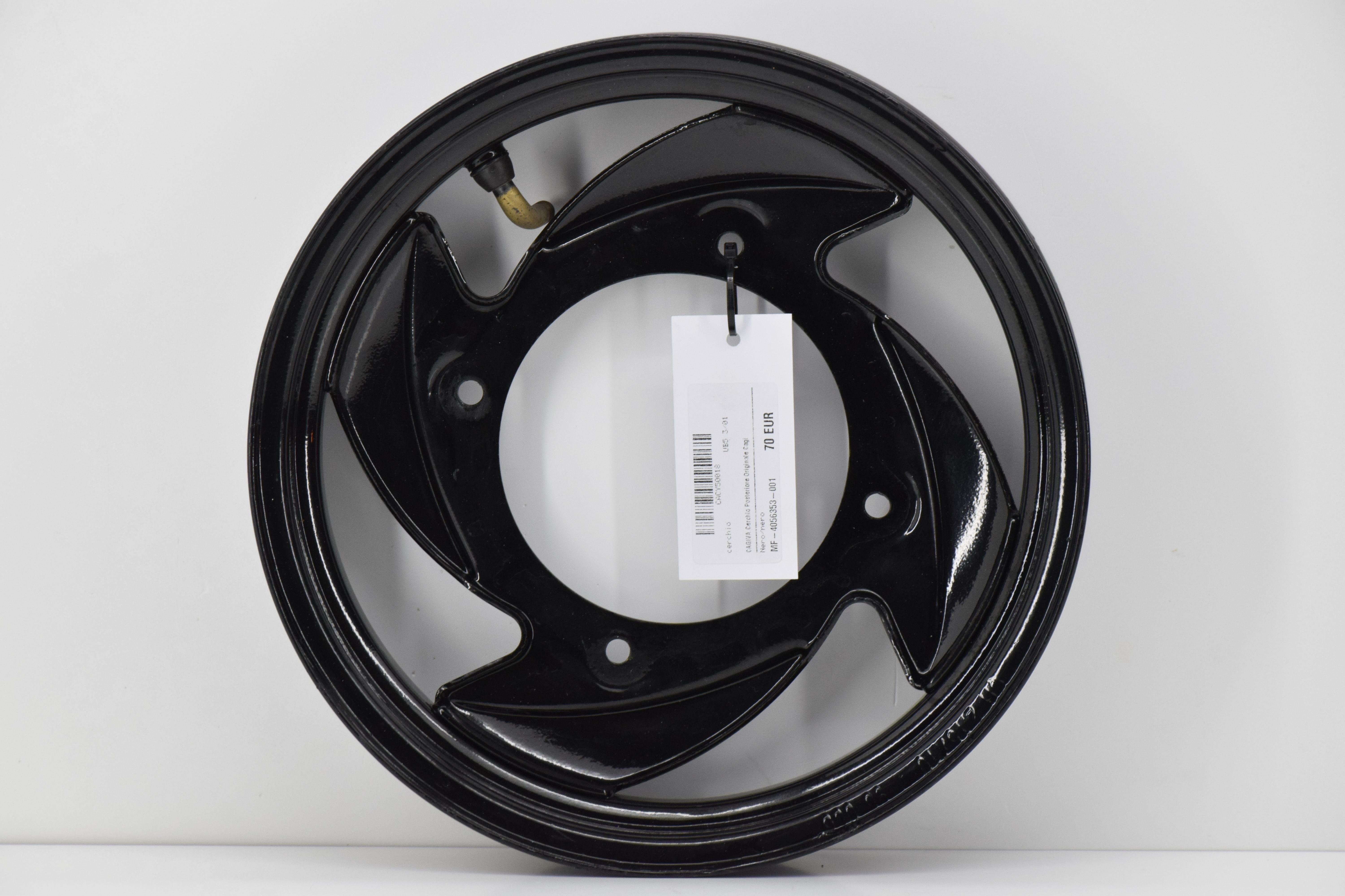 cagiva cerchio posteriore 10 pollici nero lucido originale cagiva city 50 92 97 - foto 2