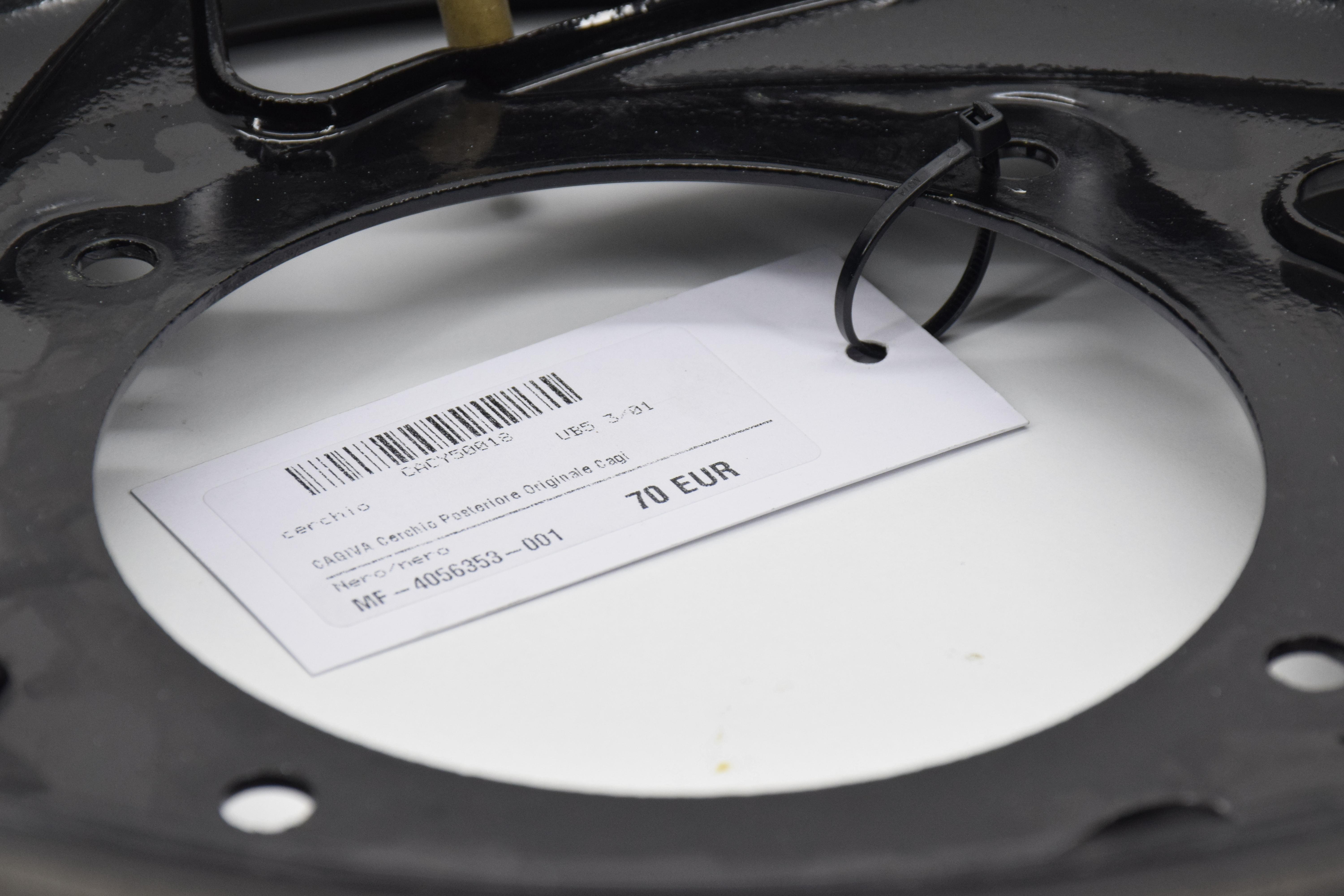 cagiva cerchio posteriore 10 pollici nero lucido originale cagiva city 50 92 97 - foto 6