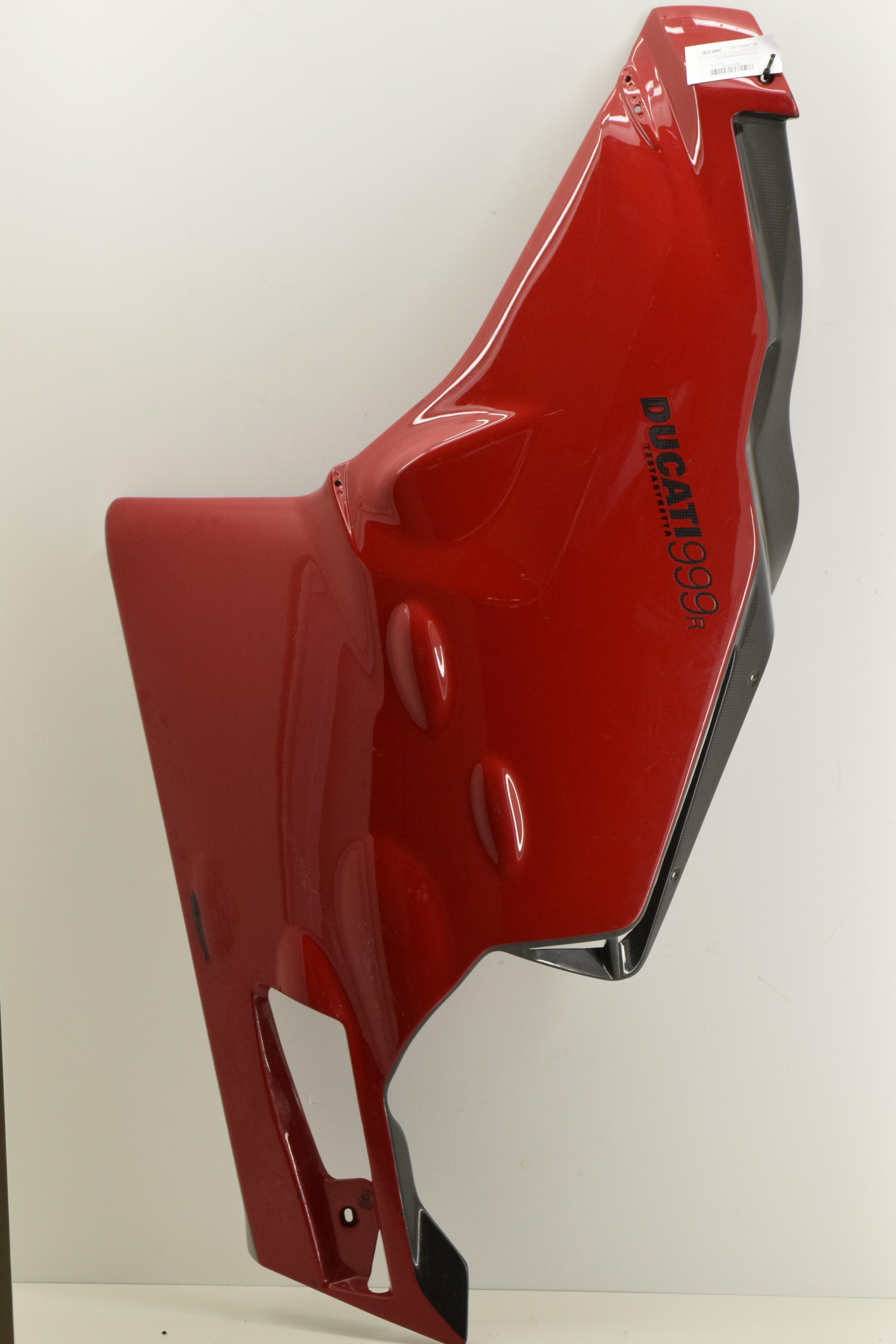 ducati carena sinistra rossa originale carbonio ducati 999r 48011761ba - foto 1