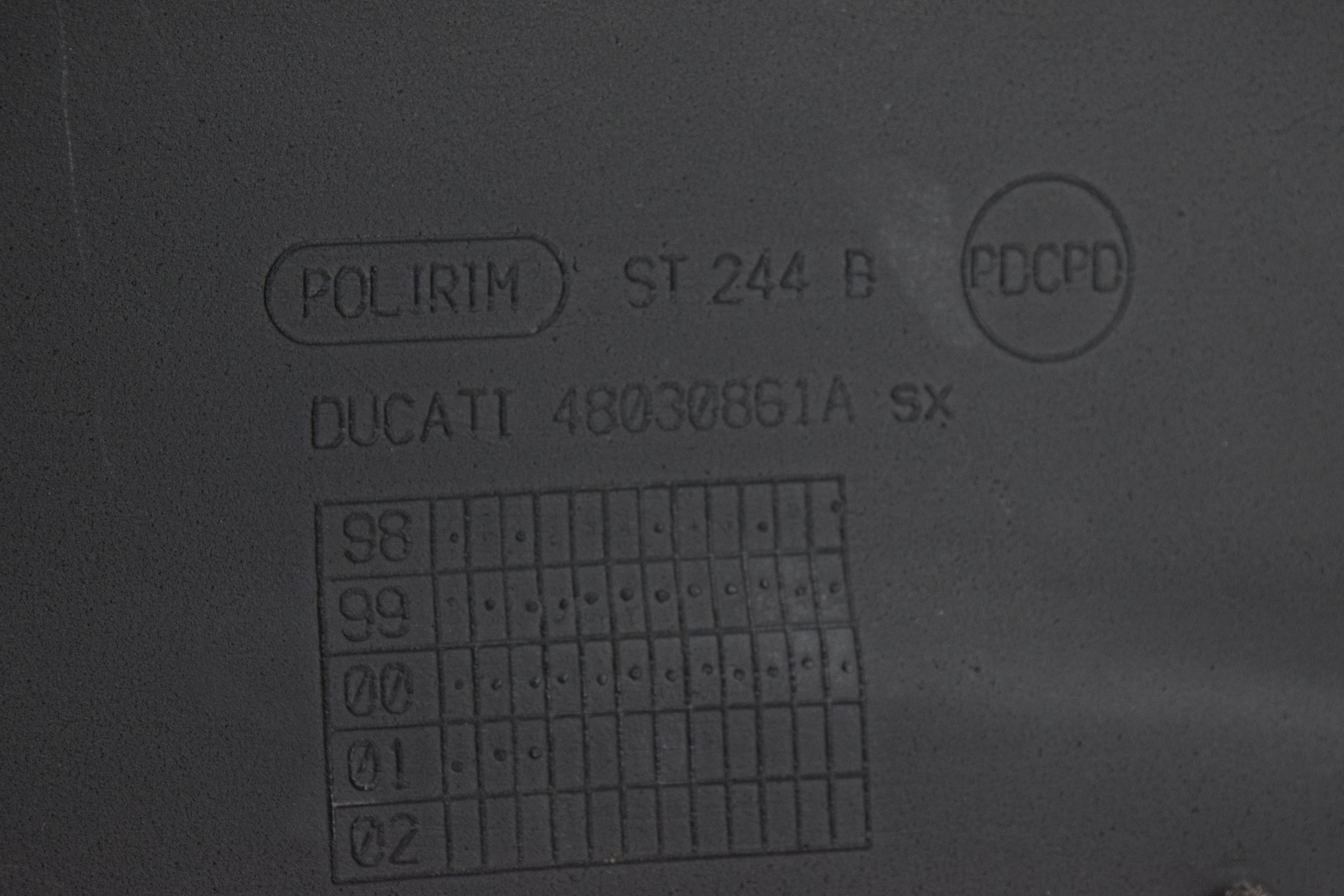 ducati carena sinistra nero opaco originale ducati ss 750 00-01-02 48030861a - foto 6